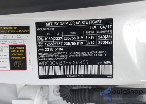 2017 Mercedes-Benz Glc 300 z USA, uszkodzony, nr VIN WDC0G4JB9HV006455